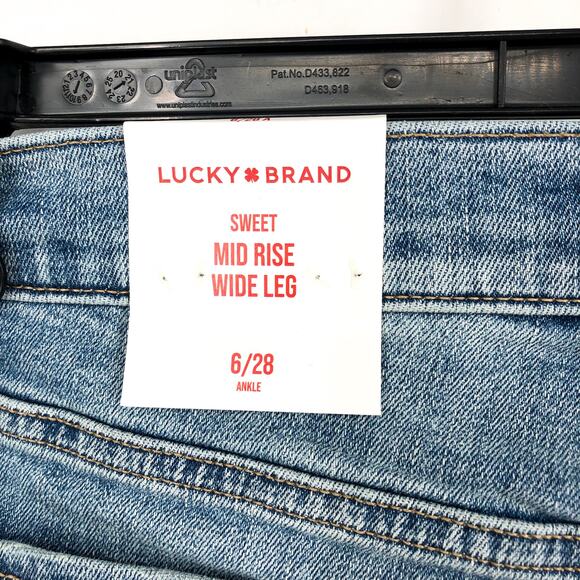 LUCKY BRAND Womens Sweet Wide Leg Jeans US 6 Size 28 Blue Free Cruising Wash NWT - Picture 10 of 13
